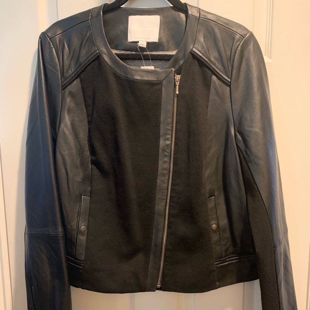Anthropologie Leather Jacket Size XL NWT